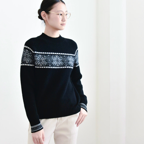 カシミヤ100%☆北欧柄】厚手│ノルディック│クリスマス│ニット