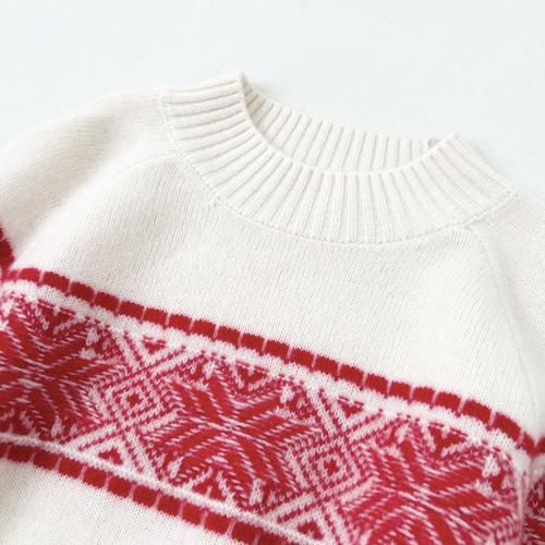 カシミヤ100%☆北欧柄】厚手│ノルディック│クリスマス│ニット