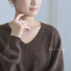 【カシミヤ100%★無縫製】超柔らか起毛│ シームレス│ バルーンスリーブ │Vネック│上品│T-237 10枚目の画像