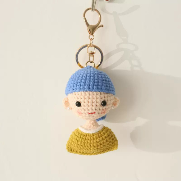 毛糸 手作り 編みぐるみ ニット人形 キーホルダー バッグチャーム
