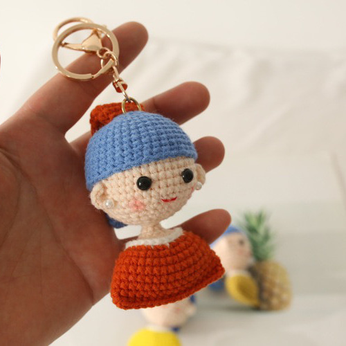毛糸 手作り 編みぐるみ ニット人形 キーホルダー バッグチャーム