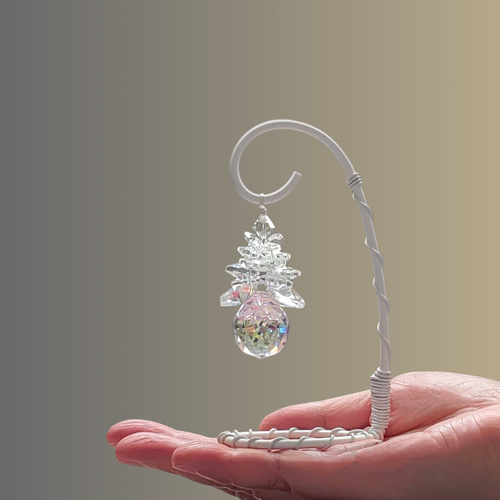 サンキャッチャー♡ハンドメイド「Swarovski✧︎パステルツリー」 SWAROVSKI（スワロフスキー）クリスタル仕様の高級サンキャッチャー