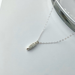 ラフなミニバーチャーム　スライドチェーンネックレス　シルバー925 10枚目の画像