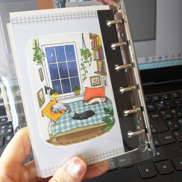 ぐっすり猫ステッカー 4枚目の画像