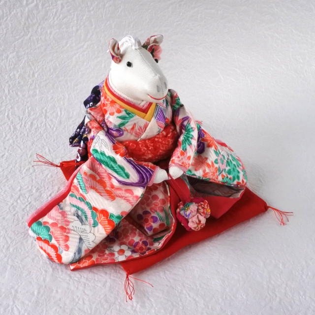 干支午年 古布着物女の子人形　g-1 5,680円