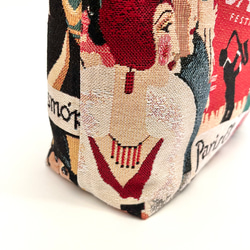 《 1点限定* 》JAZZのショルダートートバッグ オランダ製ゴブラン生地　マチ付きたっぷり大容量 15枚目の画像