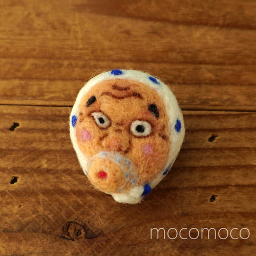 フェルティングバッチ・ひょっとこ ☆あかころ☆羊毛フェルト