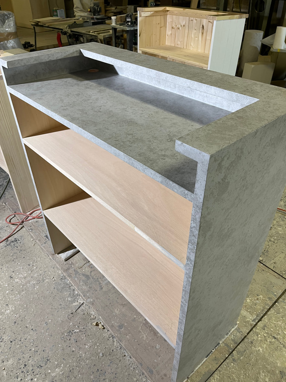 【石っぽいシリーズ】　レジカウンター　受付カウンター　レジ台 11枚目の画像