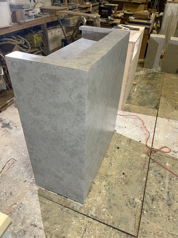 【石っぽいシリーズ】　レジカウンター　受付カウンター　レジ台 4枚目の画像