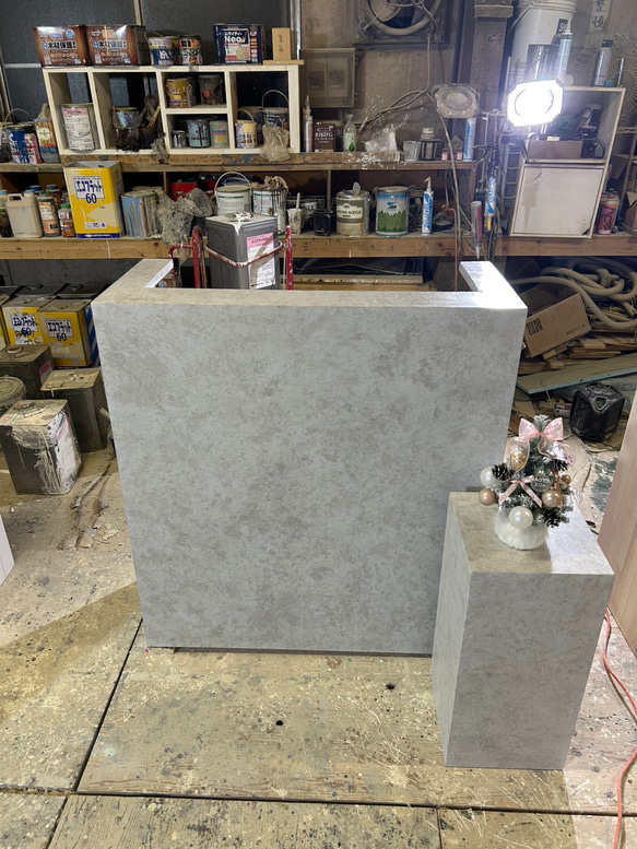 【石っぽいシリーズ】　レジカウンター　受付カウンター　レジ台 10枚目の画像