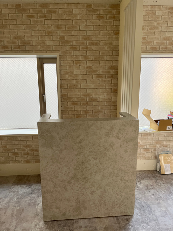 【石っぽいシリーズ】　レジカウンター　受付カウンター　レジ台 1枚目の画像