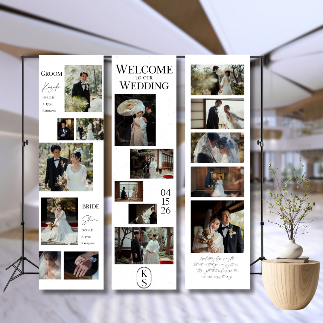 【納期10日以内】タペストリー 韓国風 ウェルカムボード 結婚式 ウェルカムスペース ウェディング 海外風