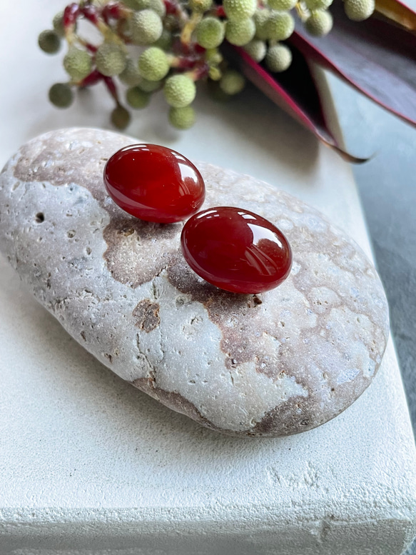 【赤で魅せる】 Pierre de Calme（ピエール・ド・カルム)ピアス 8枚目の画像