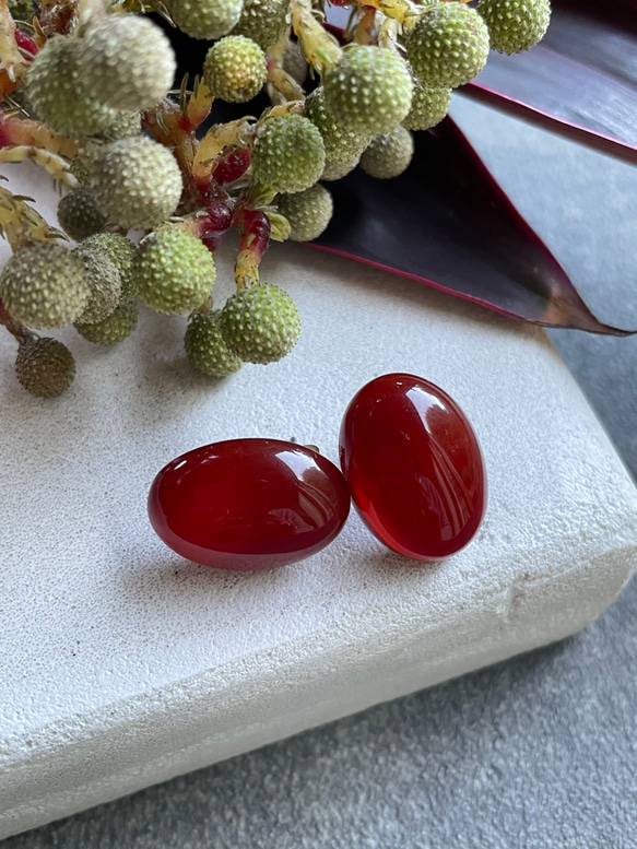 【赤で魅せる】 Pierre de Calme（ピエール・ド・カルム)ピアス 18枚目の画像