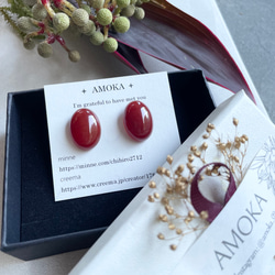 【赤で魅せる】 Pierre de Calme（ピエール・ド・カルム)ピアス 20枚目の画像