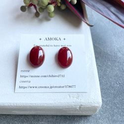 【赤で魅せる】 Pierre de Calme（ピエール・ド・カルム)ピアス 15枚目の画像