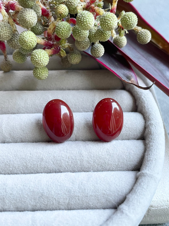 【赤で魅せる】 Pierre de Calme（ピエール・ド・カルム)ピアス 12枚目の画像