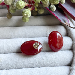 【赤で魅せる】 Pierre de Calme（ピエール・ド・カルム)ピアス 9枚目の画像