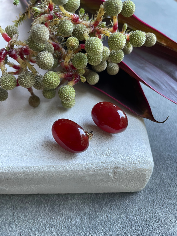 【赤で魅せる】 Pierre de Calme（ピエール・ド・カルム)ピアス 17枚目の画像