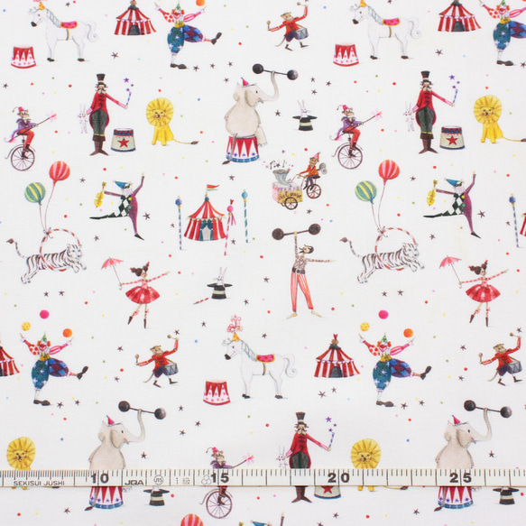 新柄！ハーフカットサイズ！ドイツ！『acufactum　アクファクタム　サーカス地』～約75cm×50㎝でカット済み～ 2枚目の画像