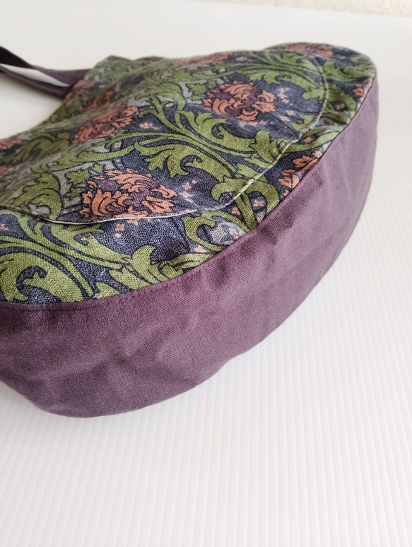 バル~ントートパープル系  外側ポケット付き 5枚目の画像