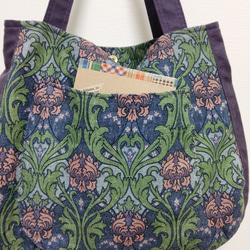 バル~ントートパープル系  外側ポケット付き 4枚目の画像