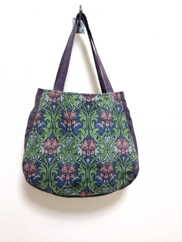 バル~ントートパープル系  外側ポケット付き 1枚目の画像