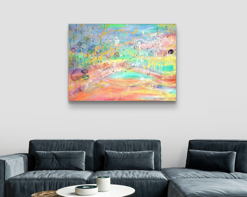 アート アクリル画 デザインモダン インテリア おしゃれ 現代アート 抽象画 25-years-go / 抽象画 65×90㎝ キャンバス 原画 モダンアート