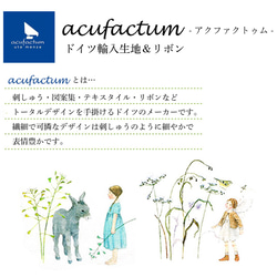 88㎝でカット！ドイツ『acufactum　アクファクタム　刺繍リボン ねずみとソリ―』～15㎜幅×88㎝でカット済み〜 2枚目の画像