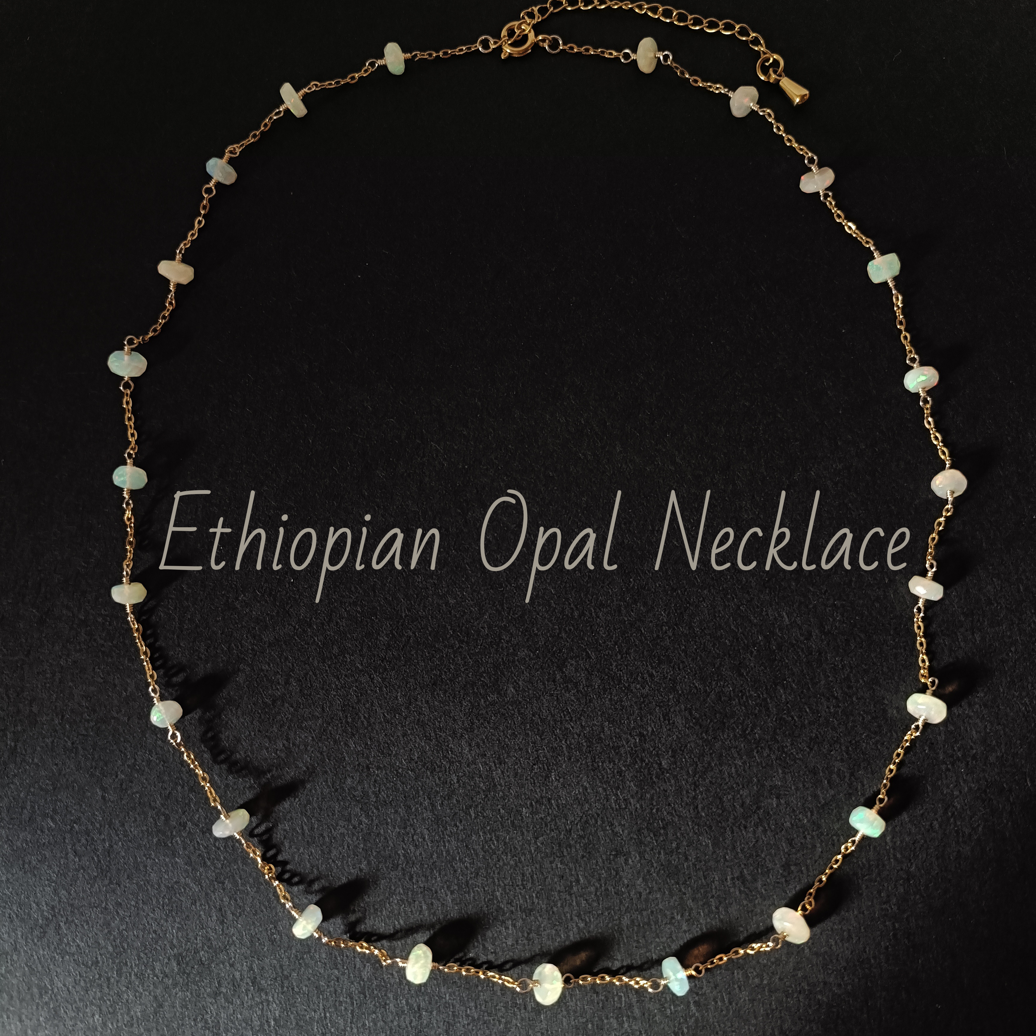 *Ethiopian Opal Necklace*エチオピア産オパール ネックレス アレルギー対応