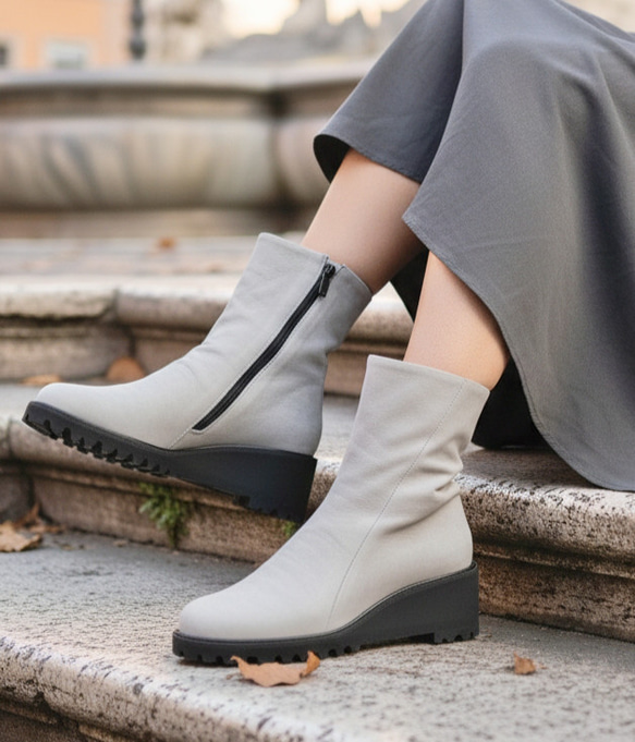 【送料無料】新ラストでもっと履いてる方が心地いいブーツ♪流行りのラグソール（凸凹底）＆BMZ標準装備で快適♪♪日本製 1枚目の画像