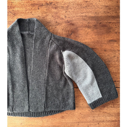 選擇您的長度❤️RATA原創❤️成熟女性披肩針織衫❤️不對稱撞色袖子❤️時尚棕色❤️附贈別針 第18張的照片