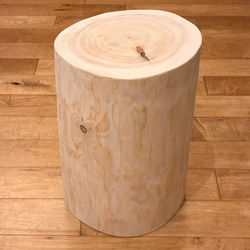 Hinoki  Wood  Stool  No.1474 2枚目の画像