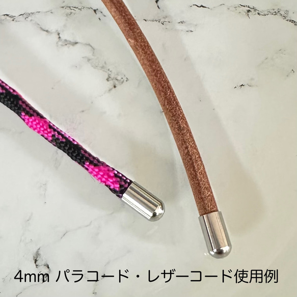 10個 ステンレス　エンドキャップ アグレット 内径4.2mm 4枚目の画像