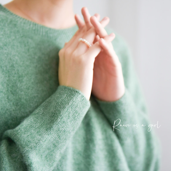 【カシミヤ100%★無縫製】超柔らか起毛│ シームレス│丸ネック│上品│T-238 1枚目の画像