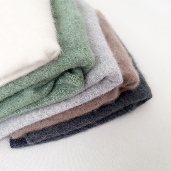 【カシミヤ100%★無縫製】超柔らか起毛│ シームレス│丸ネック│上品│T-238 19枚目の画像