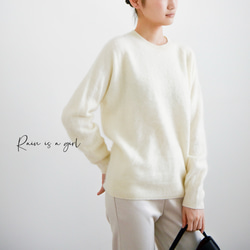 【カシミヤ100%★無縫製】超柔らか起毛│ シームレス│丸ネック│上品│T-238 10枚目の画像