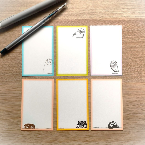 【ふくろうたちのminiメッセージカード】 5枚目の画像