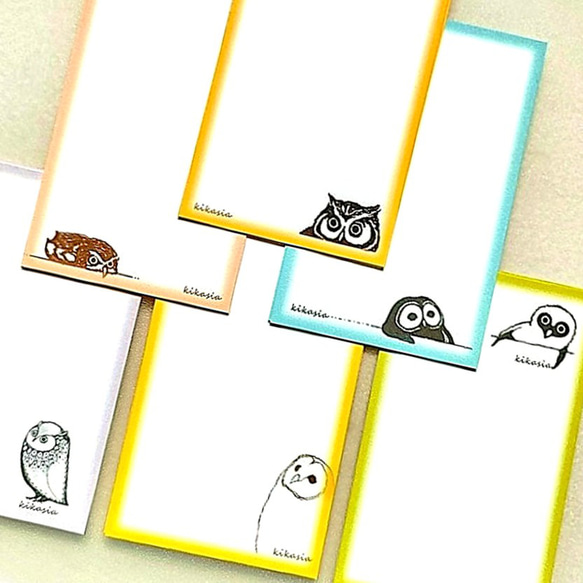 【ふくろうたちのminiメッセージカード】 7枚目の画像