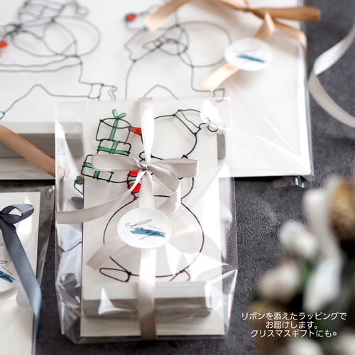 走るサンタ｜ワイヤーアート｜街のクリスマス｜大人も楽しめる冬の