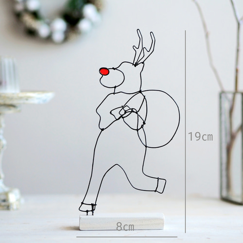 走るトナカイ｜ワイヤーアート｜街のクリスマス｜大人も楽しめる冬の