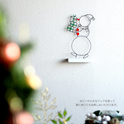 走る雪だるま｜ワイヤーアート｜街のクリスマス｜大人も楽しめる冬の