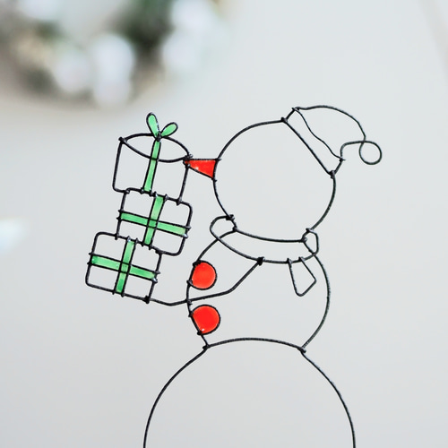 走る雪だるま｜ワイヤーアート｜街のクリスマス｜大人も楽しめる冬の