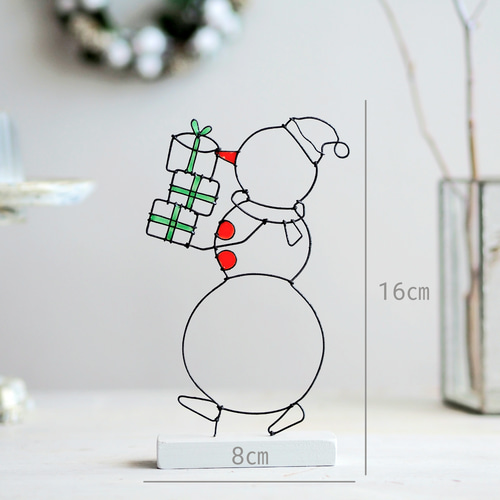 走る雪だるま｜ワイヤーアート｜街のクリスマス｜大人も楽しめる冬の