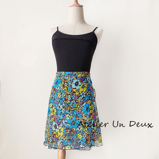 【バレエ】巻きスカート TypeE 〜POP FLOWERS〜