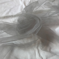【幅広150cm】ソフトチュール生地 グレー｜なめらかでやわらかなチュール／ウェディング・背景布・衣装づくり 3枚目の画像