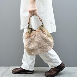 ⚮̈ミナペルホネン forest tile beige ネリオバッグ 巾着バッグ