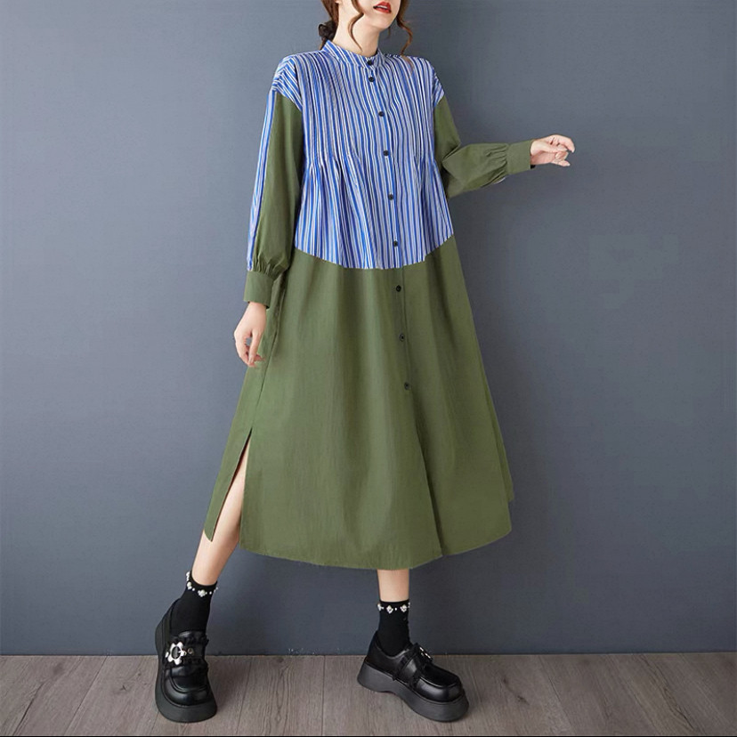 秋の新作、ワンピース、レディース、 ゆったり、長袖、春秋