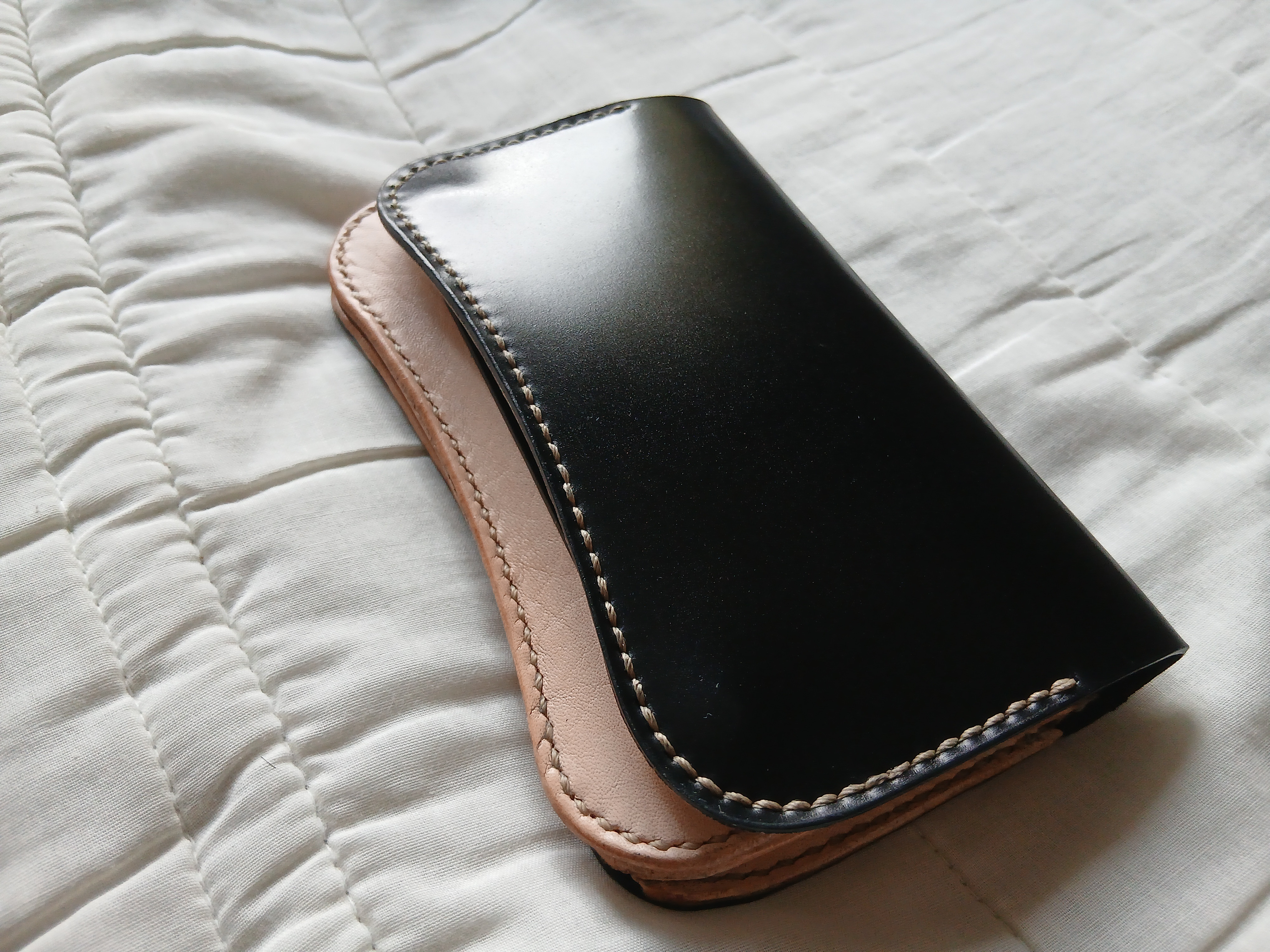 middle トラッカーウォレット 新喜 コードバン 受注生産