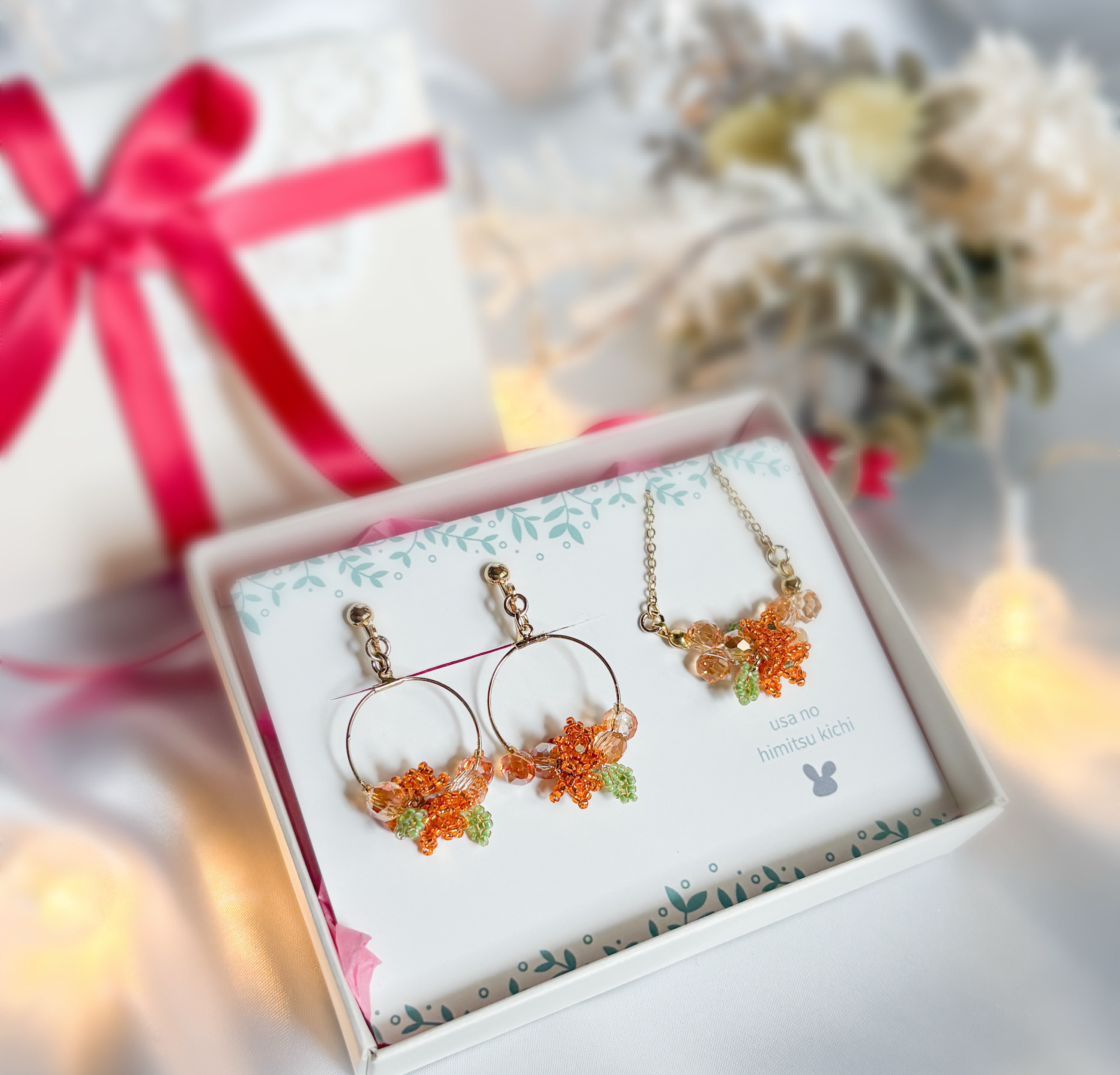 小さなキンモクセイのアクセサリーセット(creema限定ホリデーボックス)